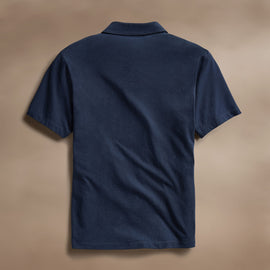 Cotton Linen Pocket Polo in Navy | James Perse Los Angeles