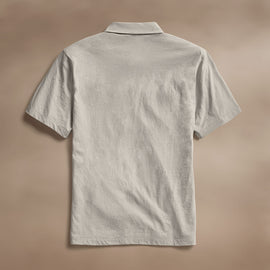 Cotton Linen Pocket Polo in Salt | James Perse Los Angeles