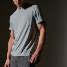 Cotton Linen Pocket Tee in Grey Sky | James Perse Los Angeles