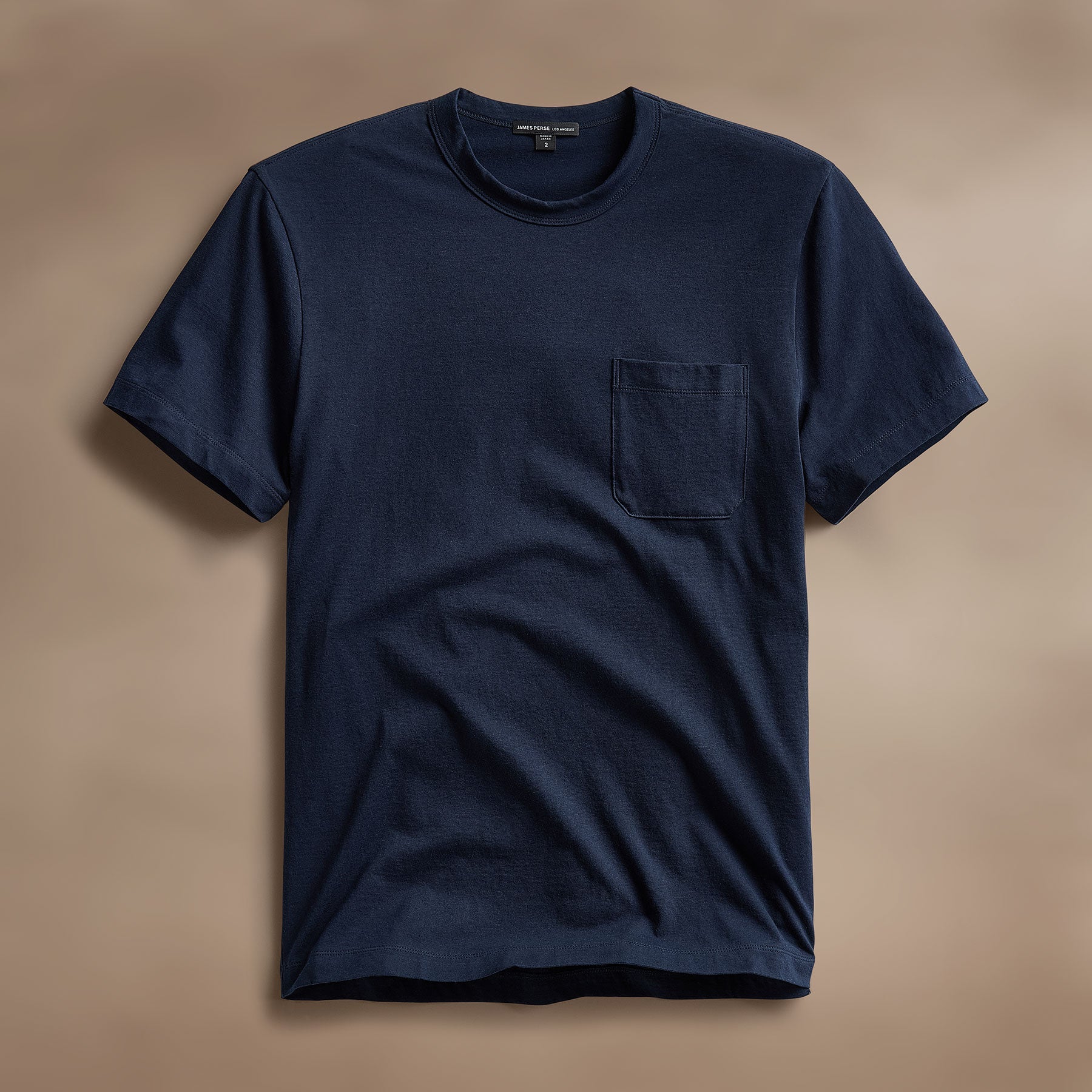 Tシャツ・カットソー JAMES PERSE Blue cotton t-shirt MCBJ3750_NVY_0109_512a6390-