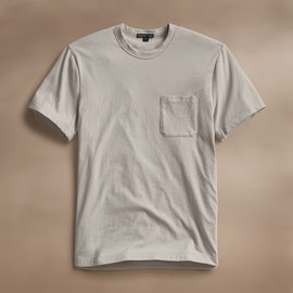 Cotton Linen Pocket Tee in Salt | James Perse Los Angeles