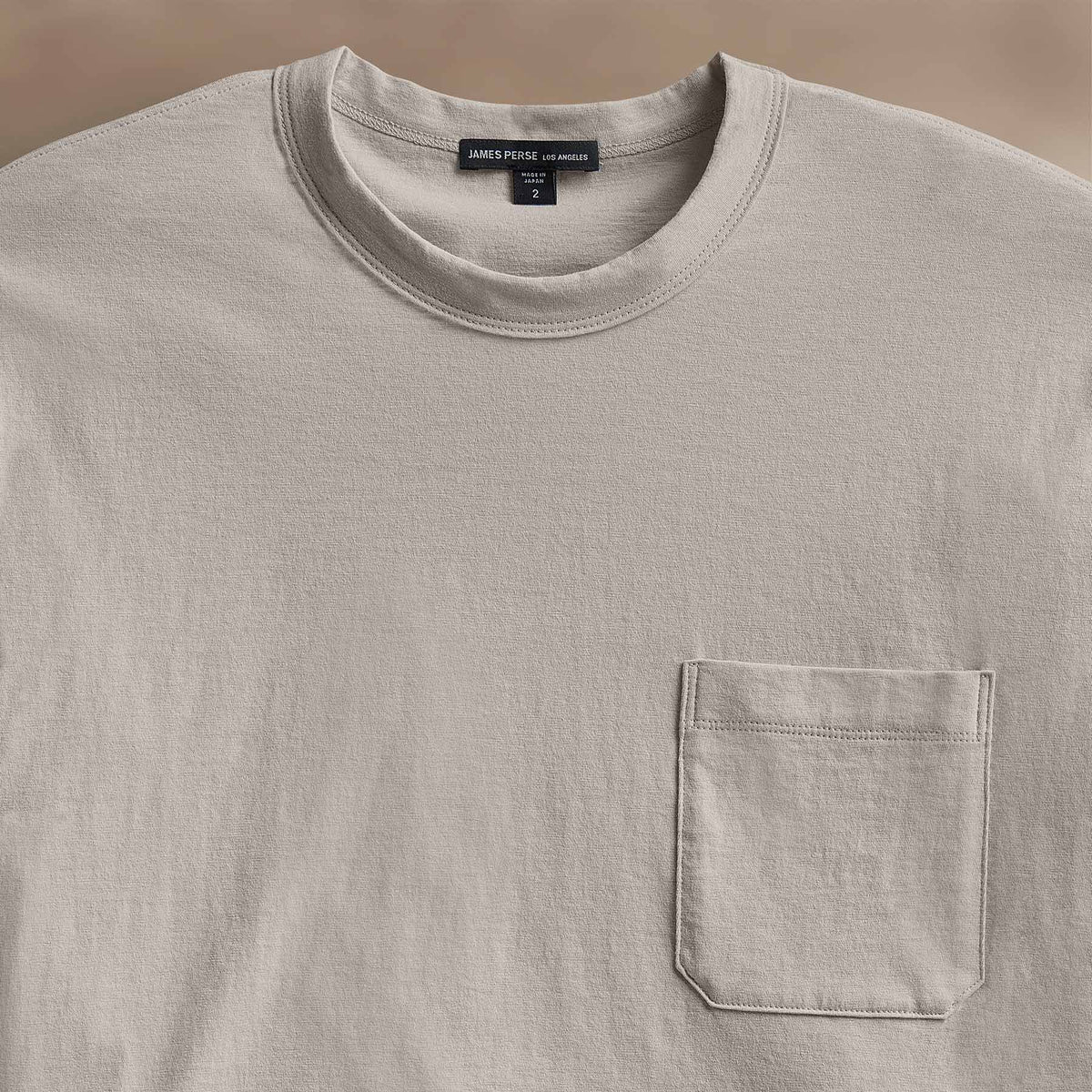 Cotton Linen Pocket Tee in Salt | James Perse Los Angeles