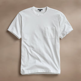 Cotton Linen Pocket Tee in White | James Perse Los Angeles