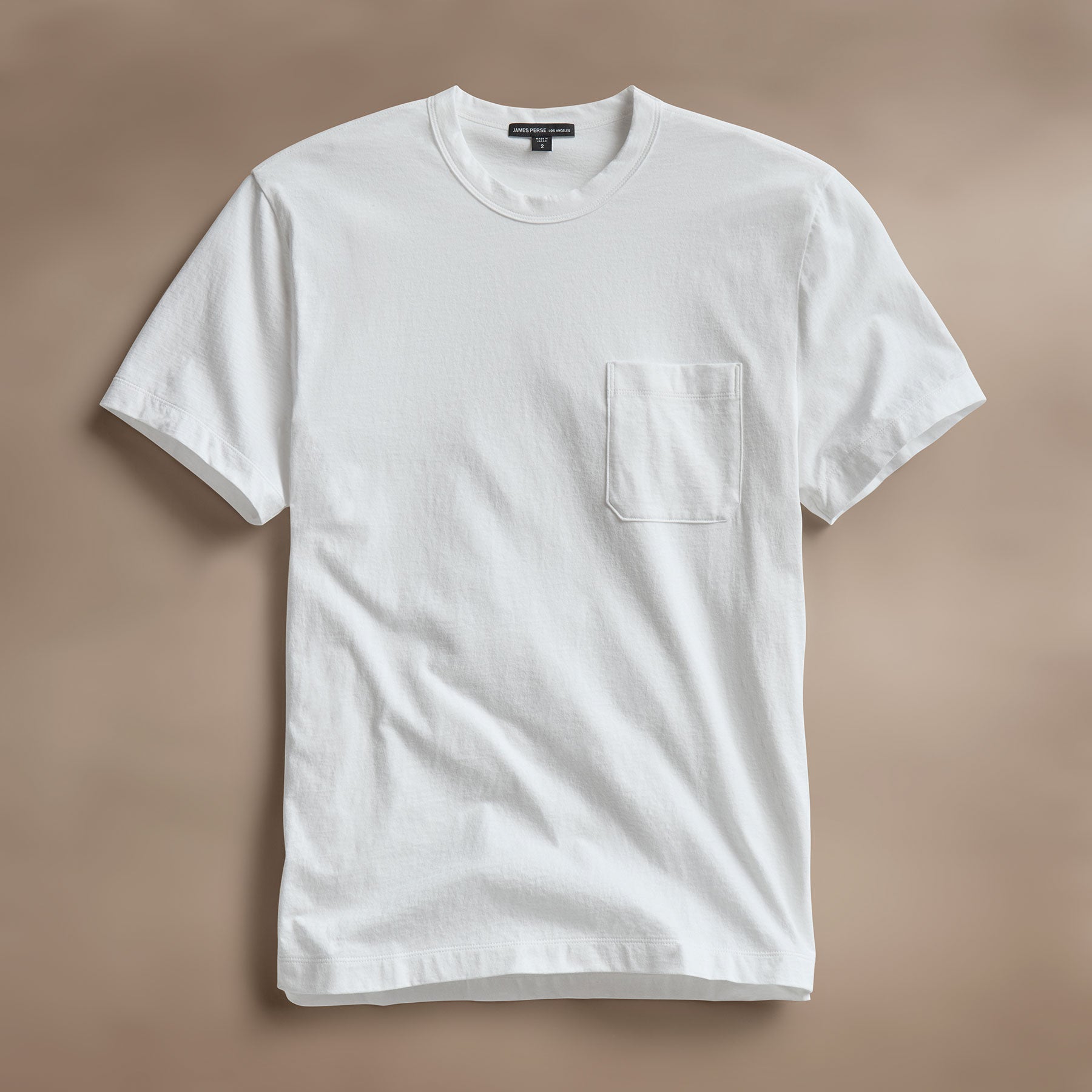 Cotton Linen Pocket Tee - White | James Perse Los Angeles
