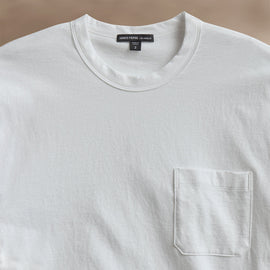 Cotton Linen Pocket Tee in White | James Perse Los Angeles