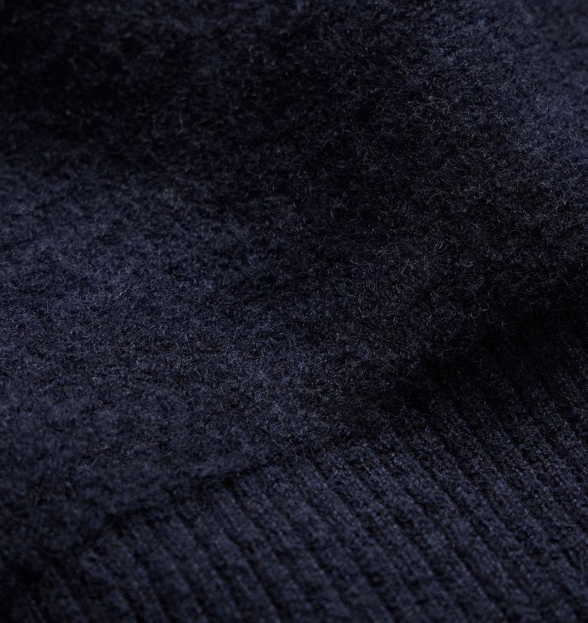 Felted Cashmere Zip Up - Classic Navy