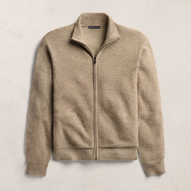 Felted Cashmere Zip Up - Coyote