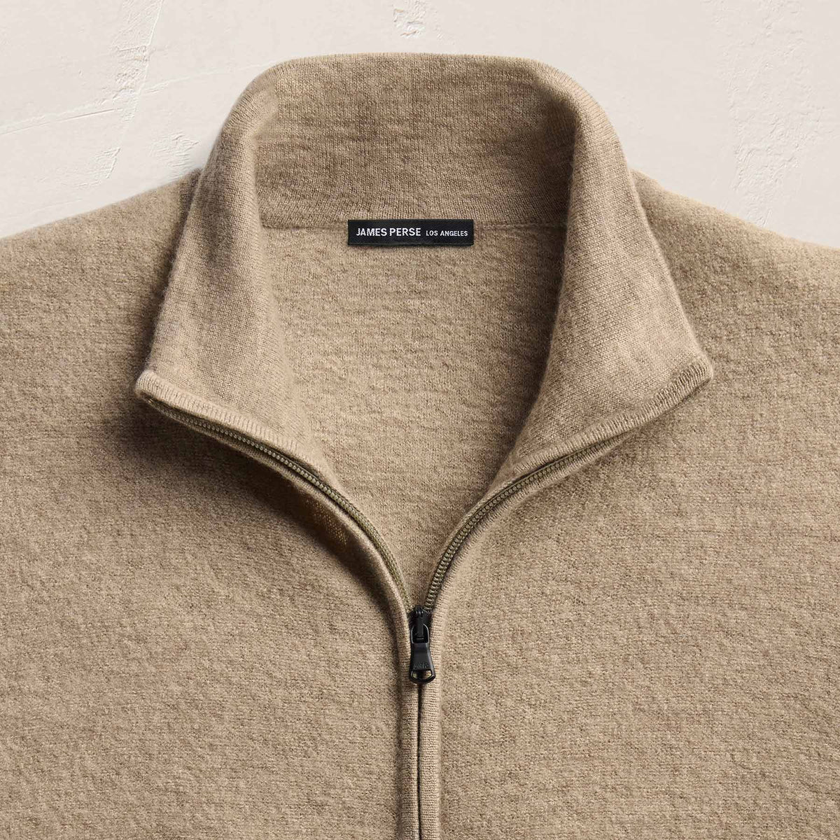 Felted Cashmere Zip Up - Coyote
