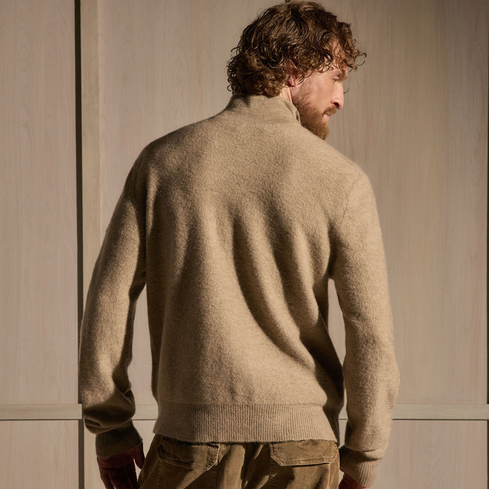 Felted Cashmere Zip Up - Coyote