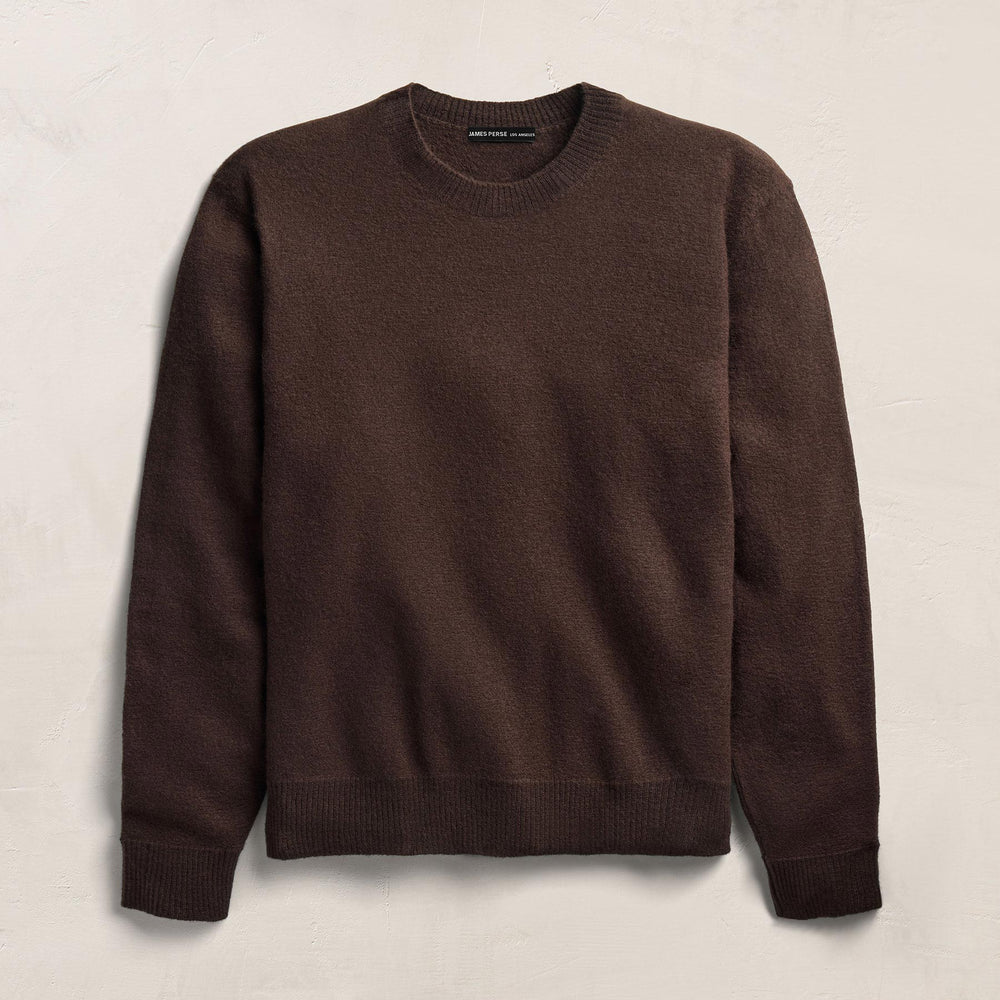 Boiled Cashmere Crew - Bark | James Perse Los Angeles