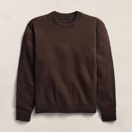 Boiled Cashmere Crew - Bark | James Perse Los Angeles