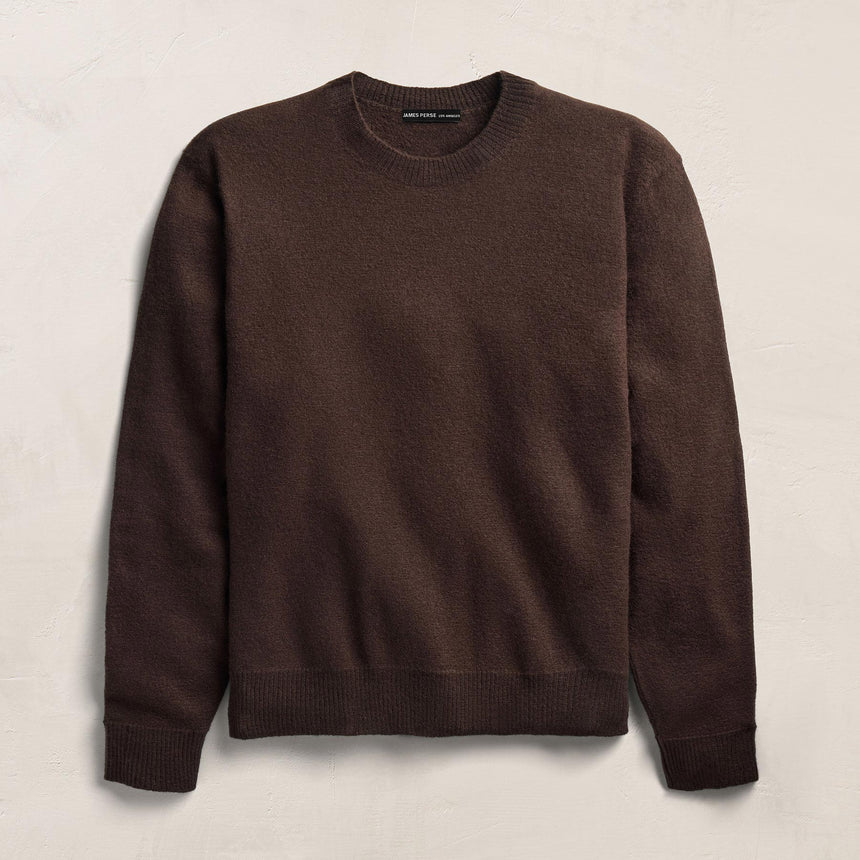 Boiled Cashmere Crew - Bark | James Perse Los Angeles