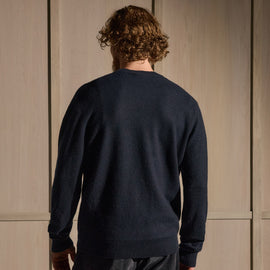 Felted Cashmere Crew - Classic Navy