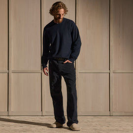 Felted Cashmere Crew - Classic Navy