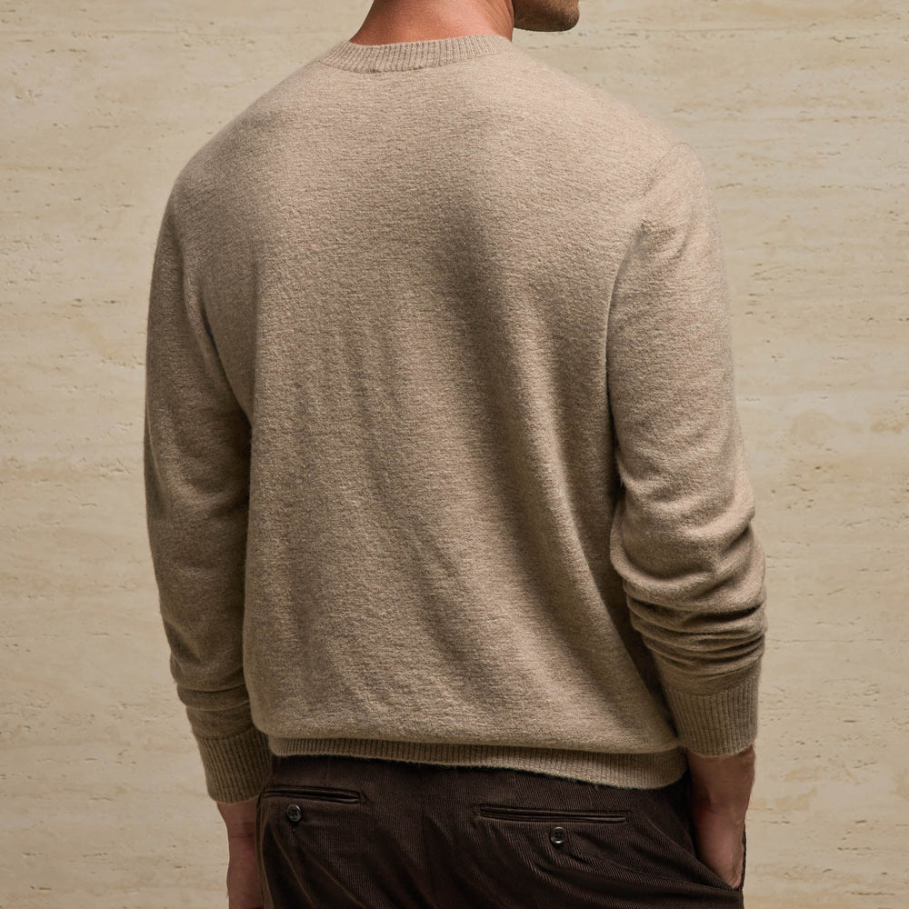 Felted Cashmere Crew in Coyote | James Perse Los Angeles