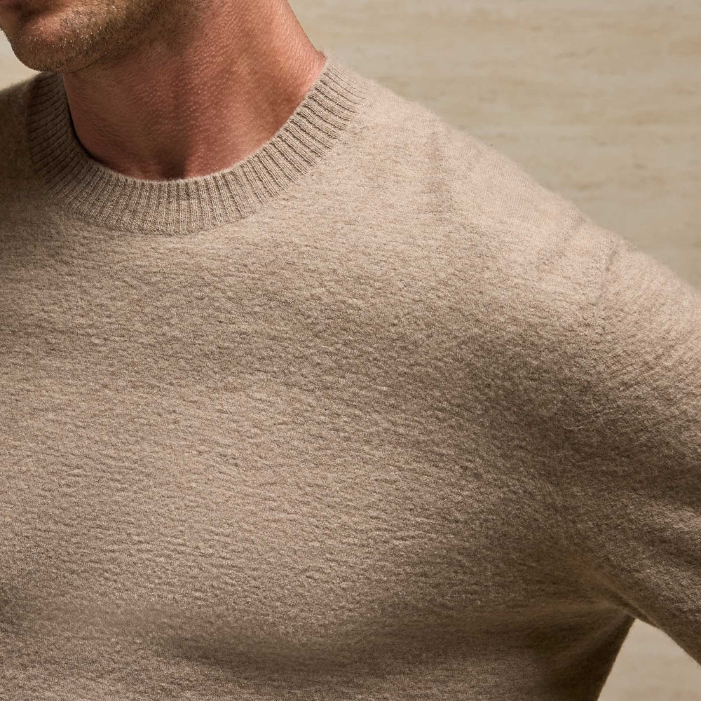 Felted Cashmere Crew in Coyote | James Perse Los Angeles