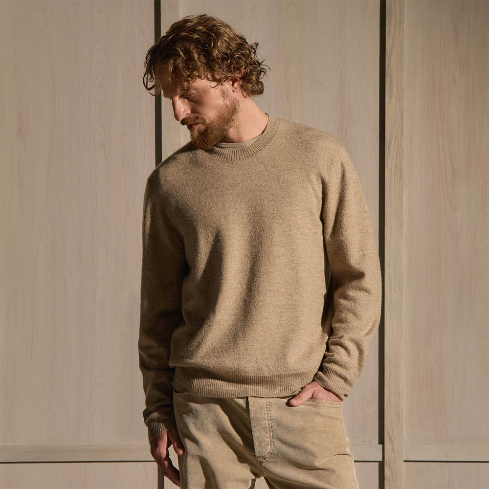 Felted Cashmere Crew - Coyote
