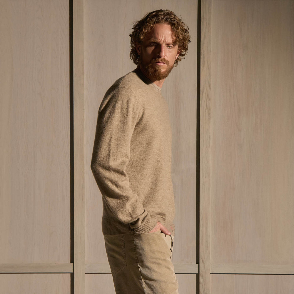Felted Cashmere Crew - Coyote