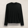 Cotton Cashmere Long Sleeve Tee in Black | James Perse Los Angeles