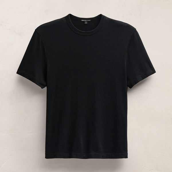 Cotton Cashmere Short Sleeve Tee in Black | James Perse Los Angeles