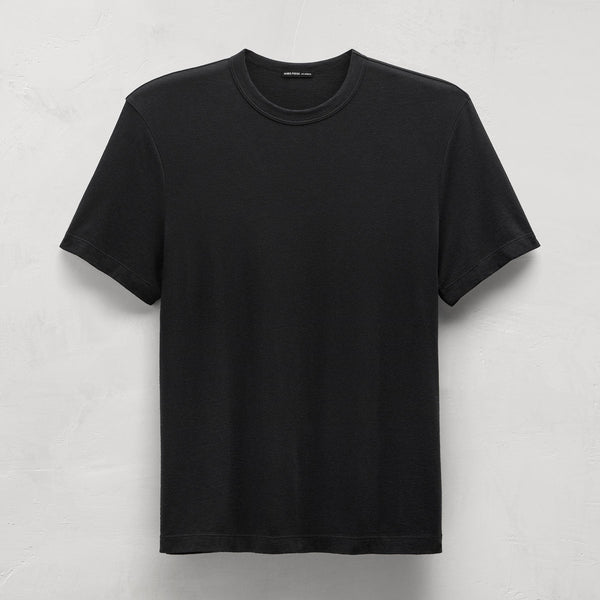 Cotton Cashmere Short Sleeve Tee in Black | James Perse Los Angeles