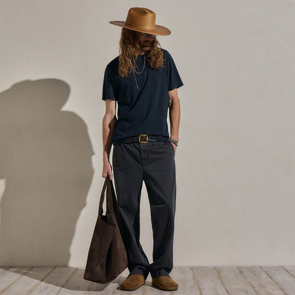 Cotton Cashmere Short Sleeve Tee in Blue Noir | James Perse Los Angeles