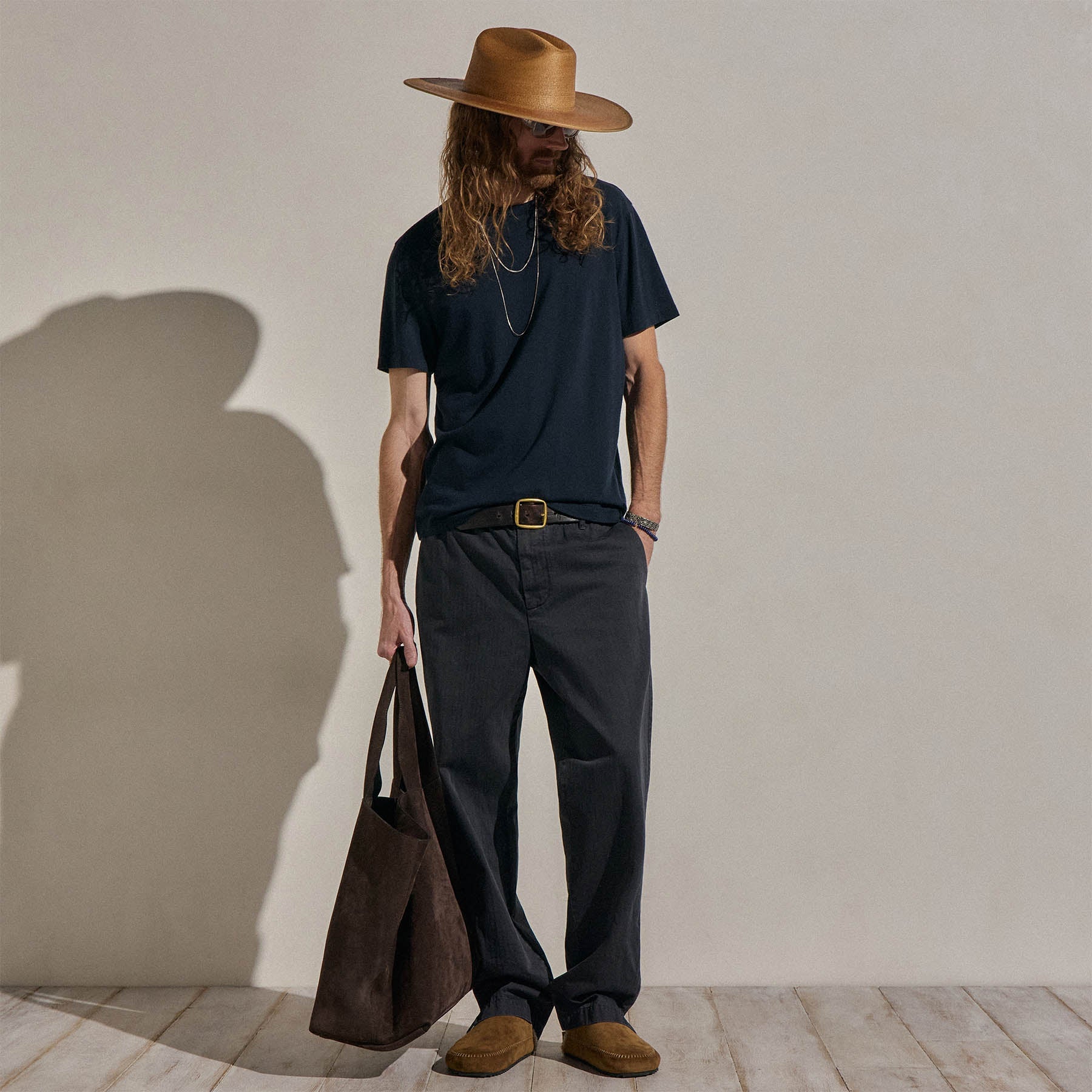 Cotton Cashmere Short Sleeve Tee in Blue Noir | James Perse Los Angeles