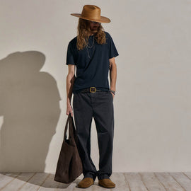 Cotton Cashmere Short Sleeve Tee in Blue Noir | James Perse Los Angeles