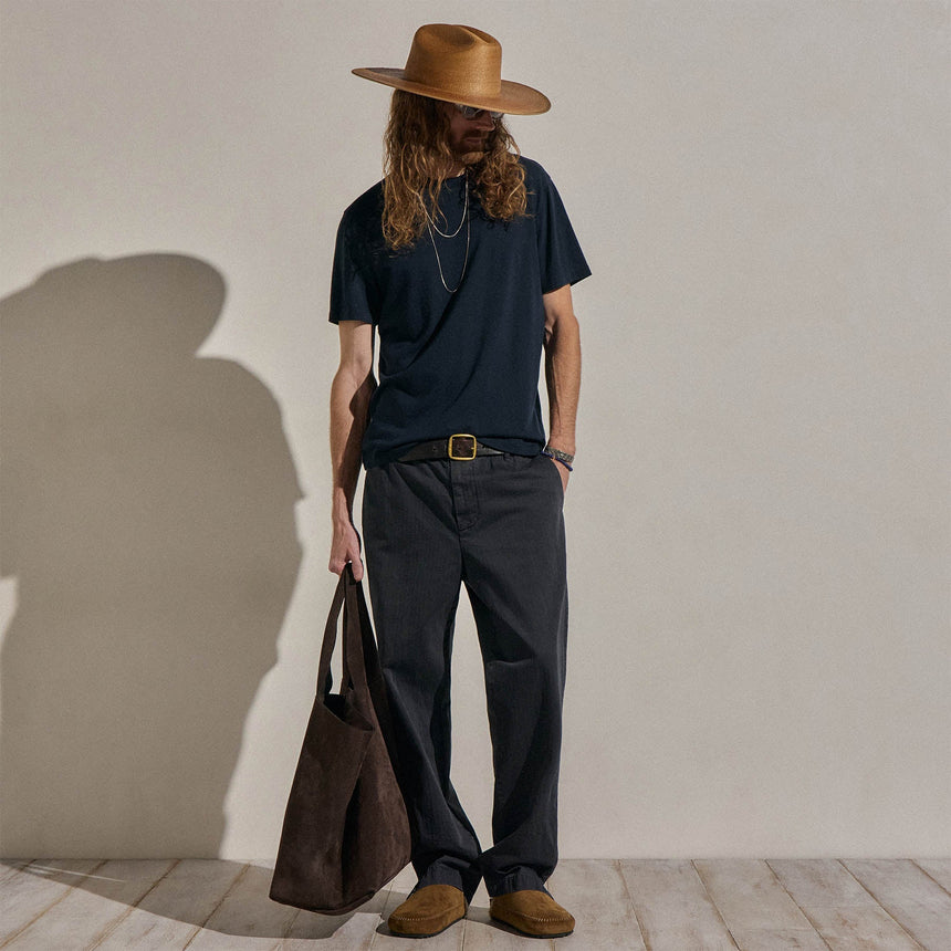 Cotton Cashmere Short Sleeve Tee in Blue Noir | James Perse Los Angeles