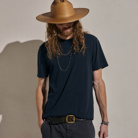 Cotton Cashmere Short Sleeve Tee in Blue Noir | James Perse Los Angeles
