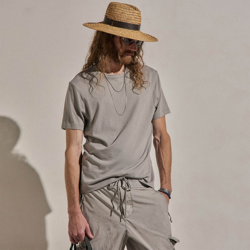 Cotton Cashmere Short Sleeve Tee in Fog | James Perse Los Angeles