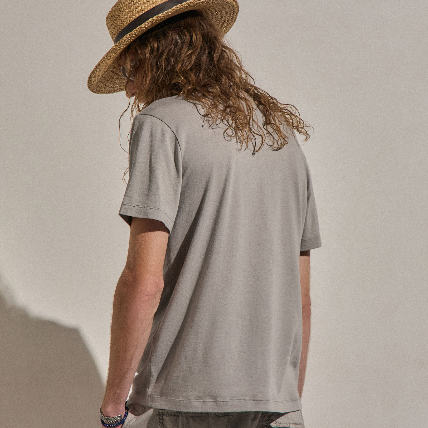 Cotton Cashmere Short Sleeve Tee in Fog | James Perse Los Angeles