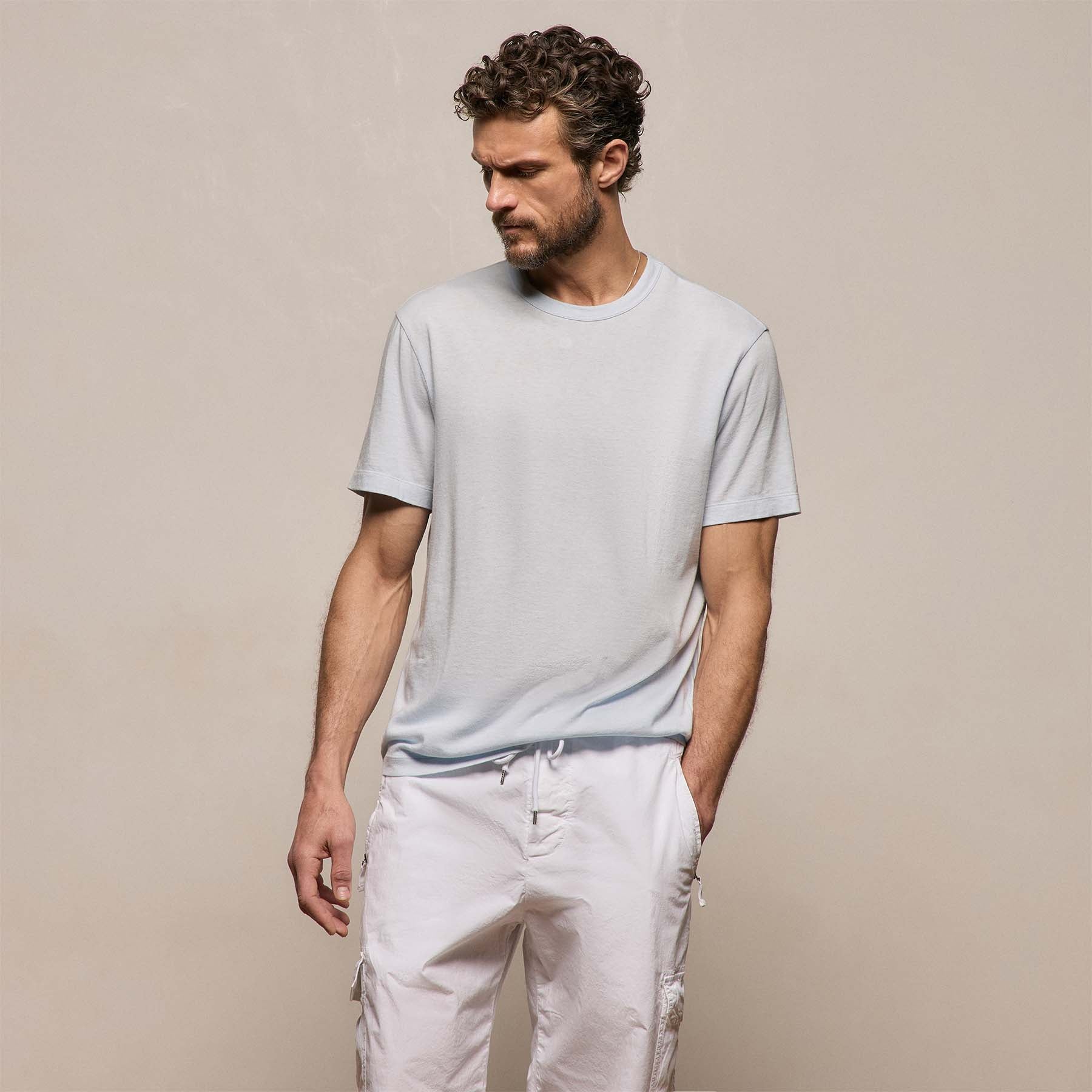 Cotton Cashmere Short Sleeve Tee in Memory | James Perse Los Angeles