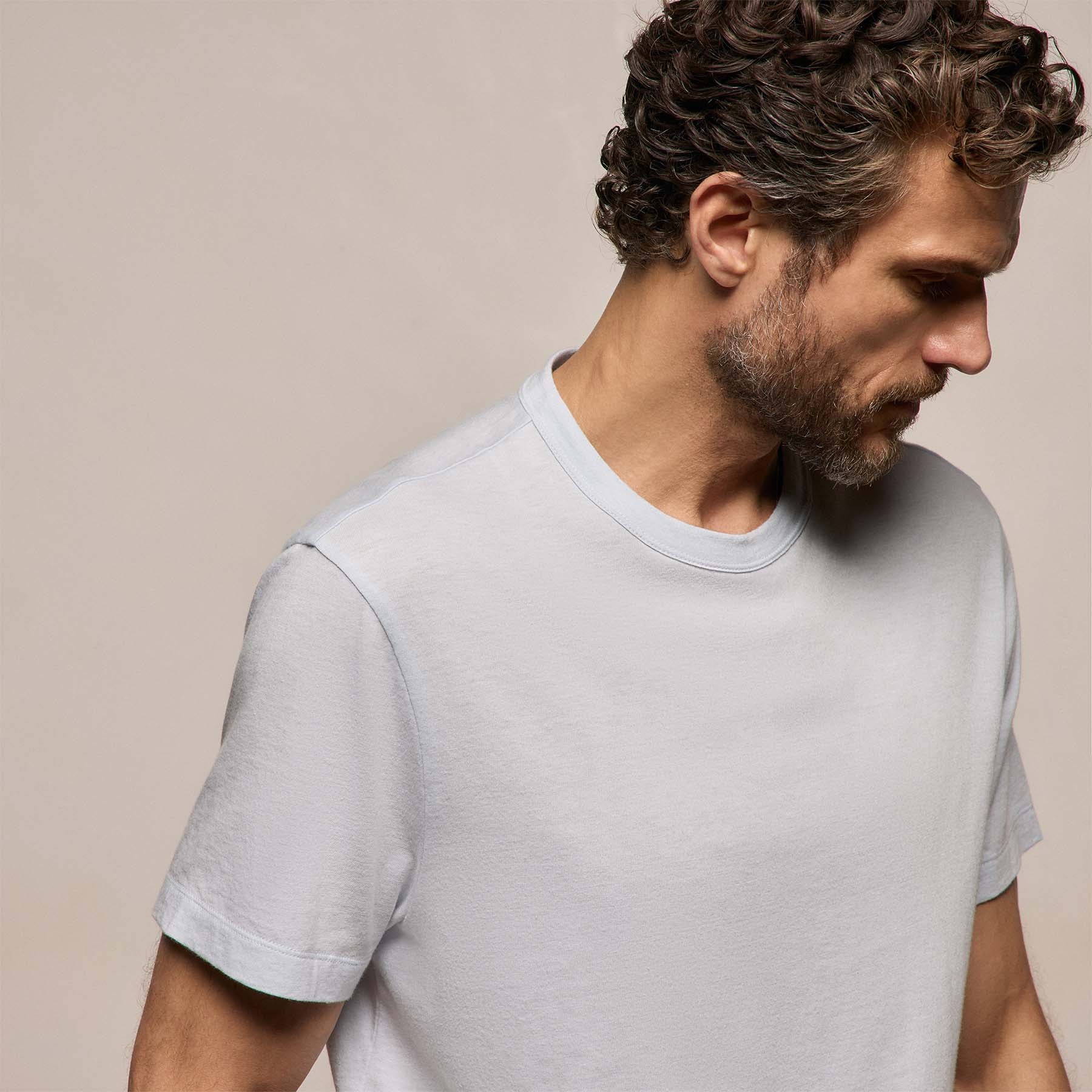 Cotton Cashmere Short Sleeve Tee in Memory | James Perse Los Angeles