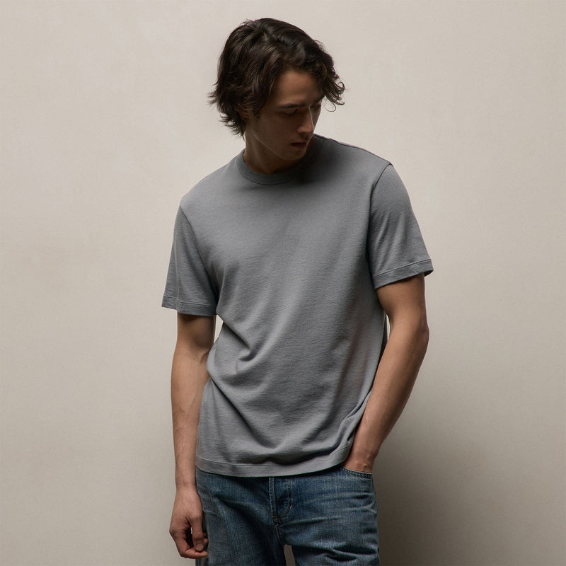Cotton Cashmere Short Sleeve Tee in Ore | James Perse Los Angeles