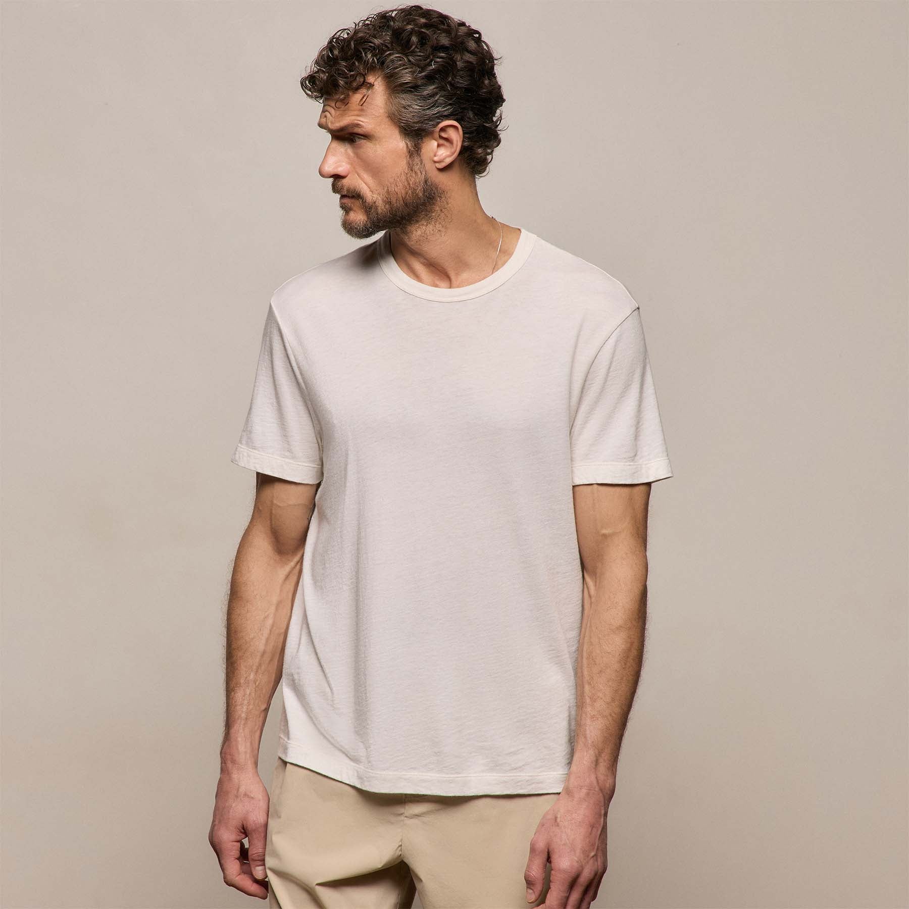 Cotton Cashmere Short Sleeve Tee in White | James Perse Los Angeles
