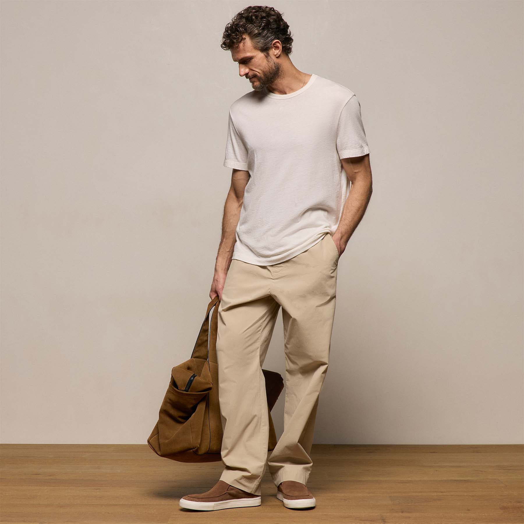 Cotton Cashmere Short Sleeve Tee in White | James Perse Los Angeles