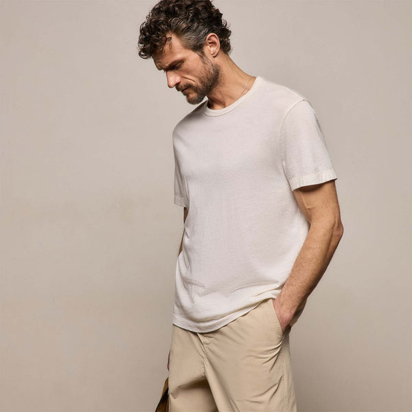 Cotton Cashmere Short Sleeve Tee in White | James Perse Los Angeles