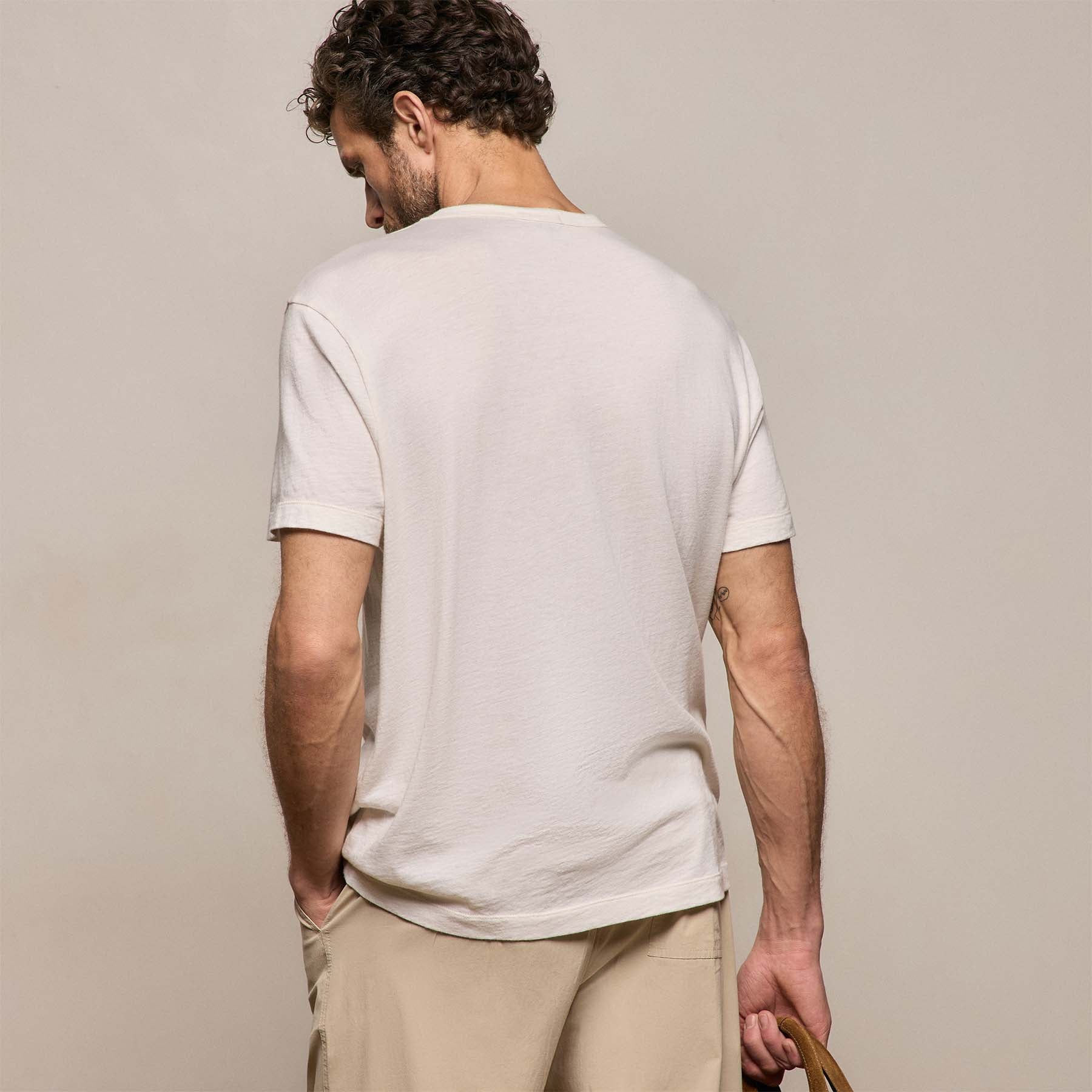 Cotton Cashmere Short Sleeve Tee in White | James Perse Los Angeles