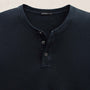 Cotton Cashmere Long Sleeve Henley in Blue Noir | James Perse Los Angeles