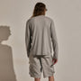 Cotton Cashmere Long Sleeve Henley in Fog | James Perse Los Angeles