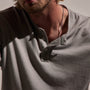 Cotton Cashmere Long Sleeve Henley in Fog | James Perse Los Angeles