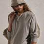 Cotton Cashmere Long Sleeve Henley in Fog | James Perse Los Angeles