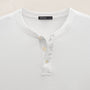 Cotton Cashmere Long Sleeve Henley in White | James Perse Los Angeles