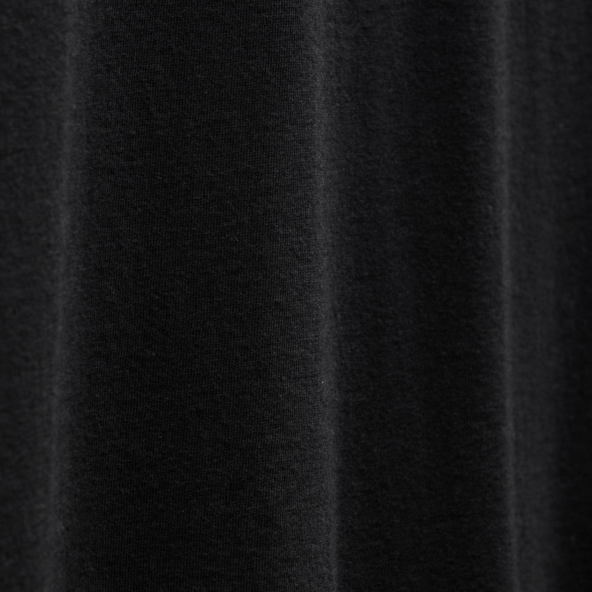 Cotton Cashmere Open Polo in Black | James Perse Los Angeles