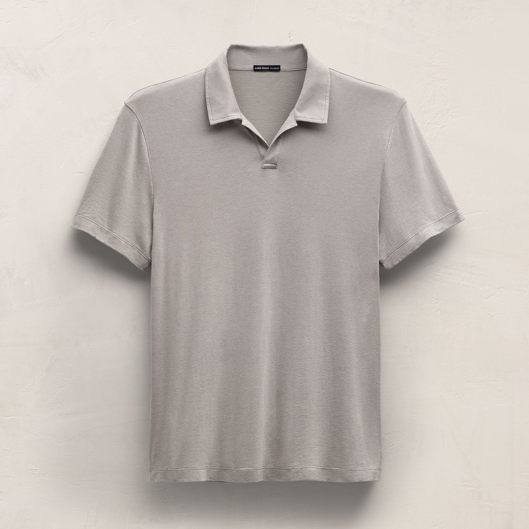 Cotton Cashmere Open Polo in Fog | James Perse Los Angeles