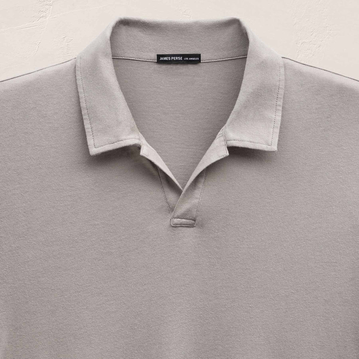 Cotton Cashmere Open Polo in Fog | James Perse Los Angeles