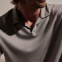 Cotton Cashmere Open Polo in Fog | James Perse Los Angeles