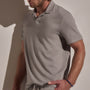 Cotton Cashmere Open Polo in Fog | James Perse Los Angeles