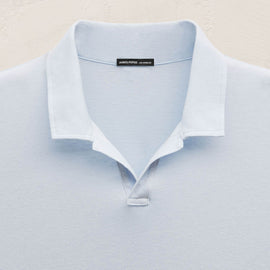 Cotton Cashmere Open Polo in Memory | James Perse Los Angeles